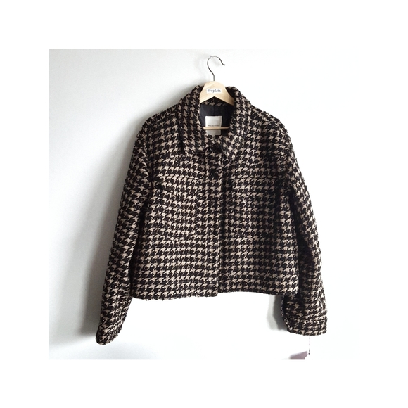 ▪︎Anthro▪︎Lea Houndstooth Shimmer Coat - Picture 2 of 10